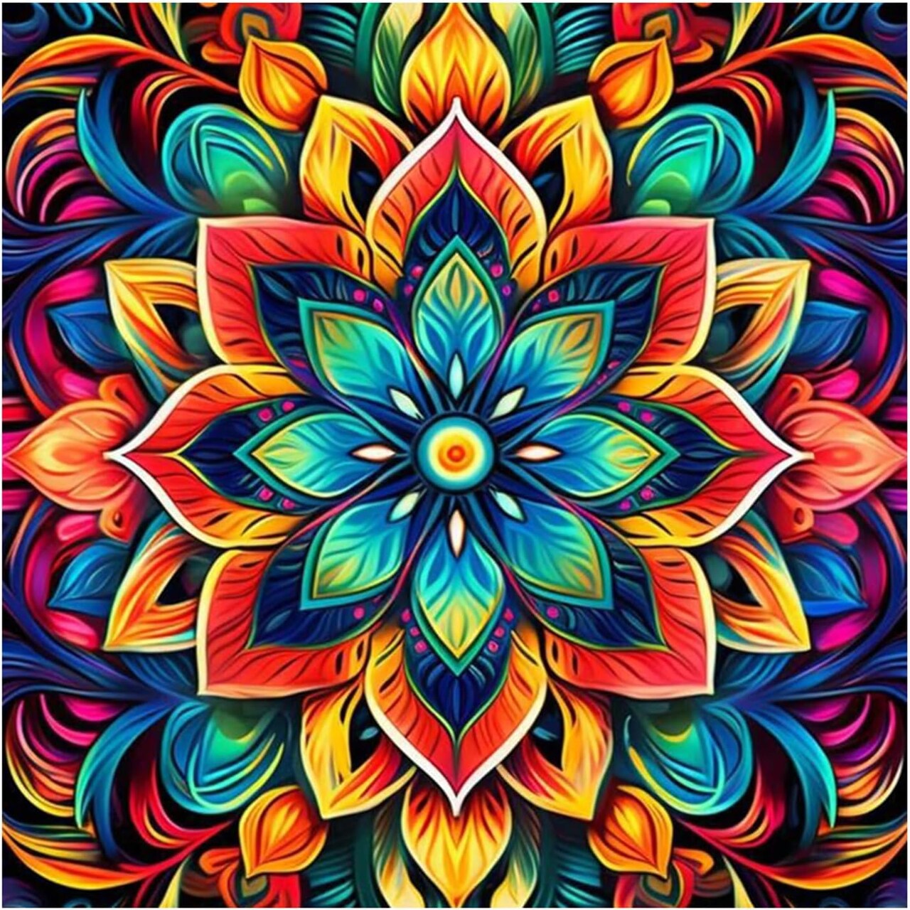 Diamond Painting Kits for Adults, Mandala Diamond Art Kits for Beginners, 5D DIY Diamond Bead Art, Full Drill Round Gem Craft Home Decor 12x12 inch